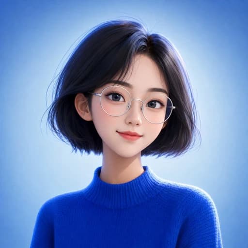 营销策划方向学员卡通头像占位